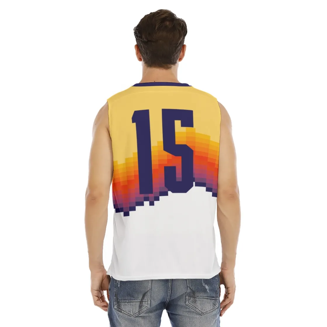 All-Over Print Men's O-neck Tank Top|210GSM