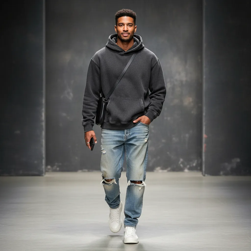 Men’s Fleece-Lined Vintage Wash Hoodie|355GSM DTG