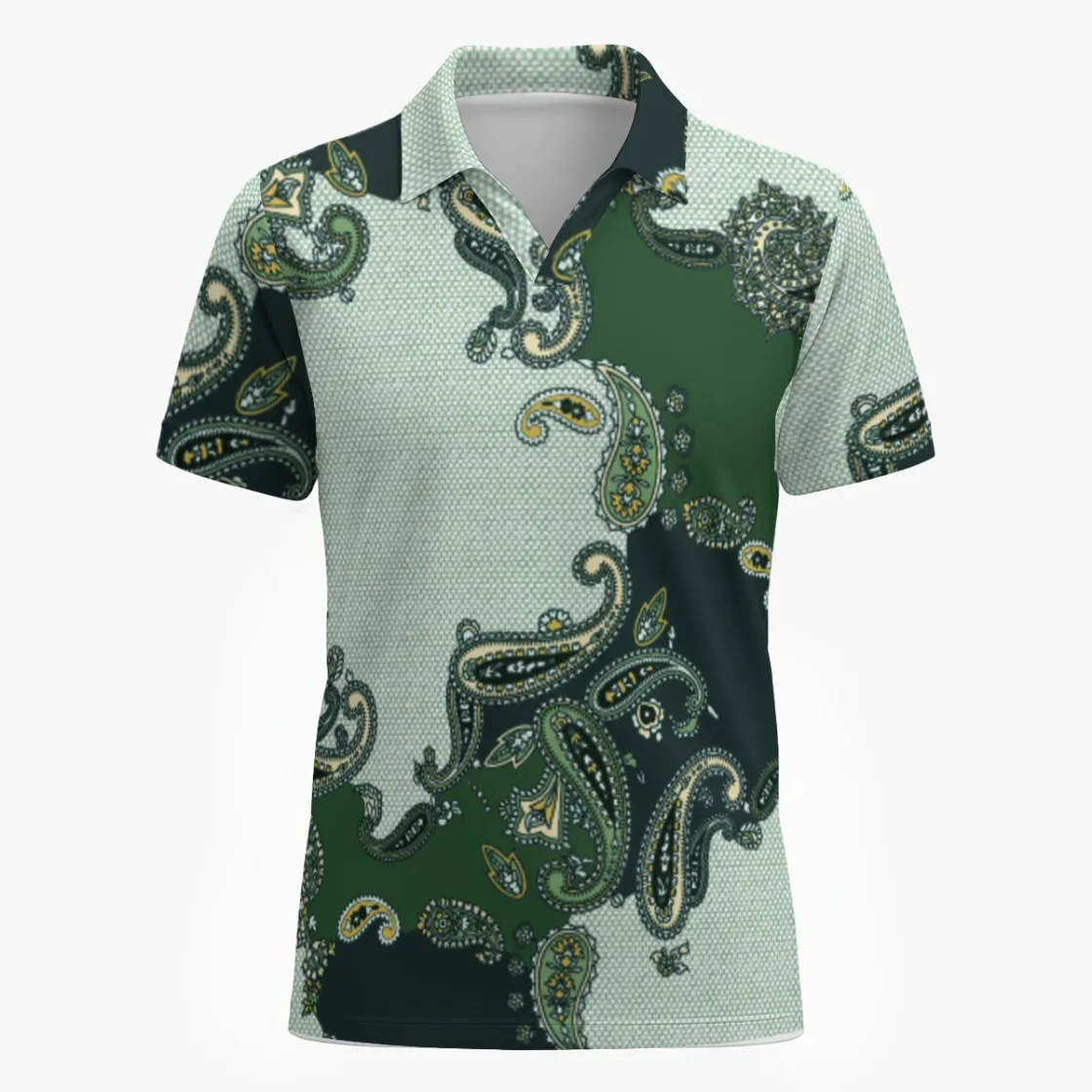 All-Over Print Men's V-Neck Polo Shirt