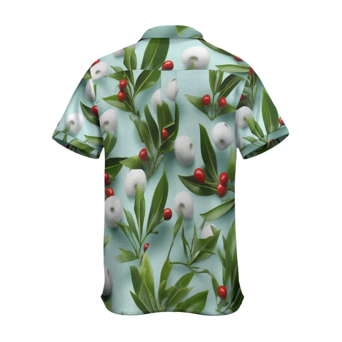 All-Over Print Men's Business Collared Shirt|110GSM Imitation Flax