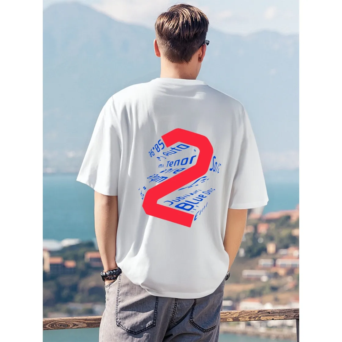 Men's T-Shirt Printed in USA|180GSM Front & Back DTG