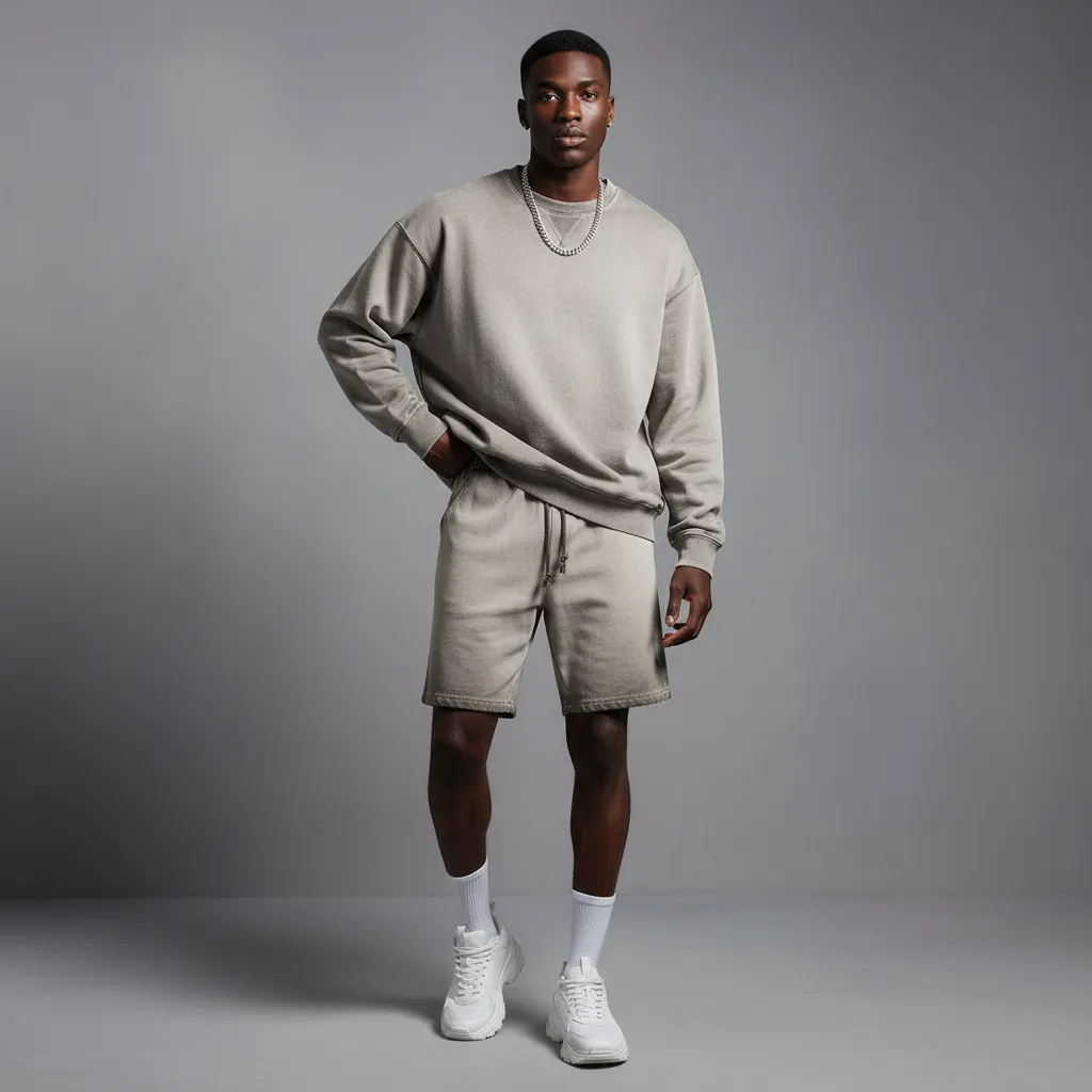 Men’s Vintage Wash Drawstring Shorts|350GSM DTG