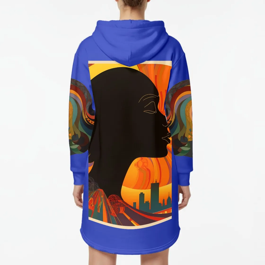 Women’s Hoodie Dress With Fleece|DTF