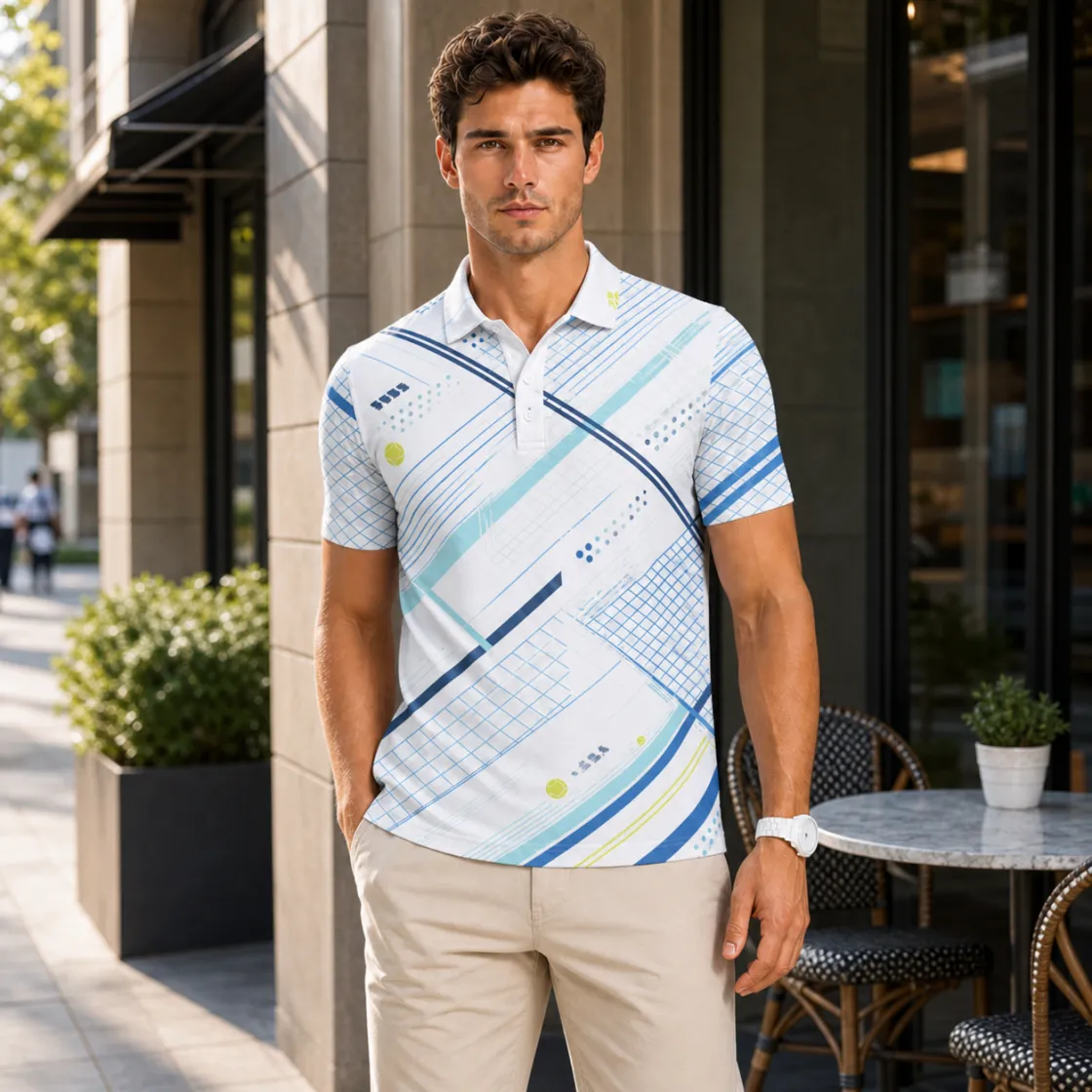 All-Over Print Men's UV Protection Polo Shirt|Bonded Seam