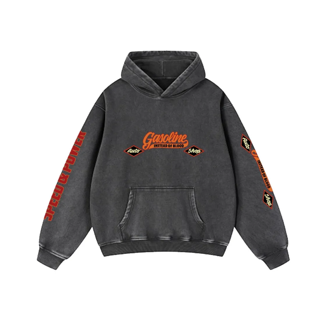 Men’s Fleece-Lined Vintage Wash Hoodie|355GSM DTG