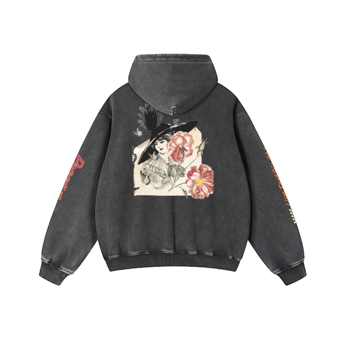 Men’s Fleece-Lined Vintage Wash Hoodie|355GSM DTF