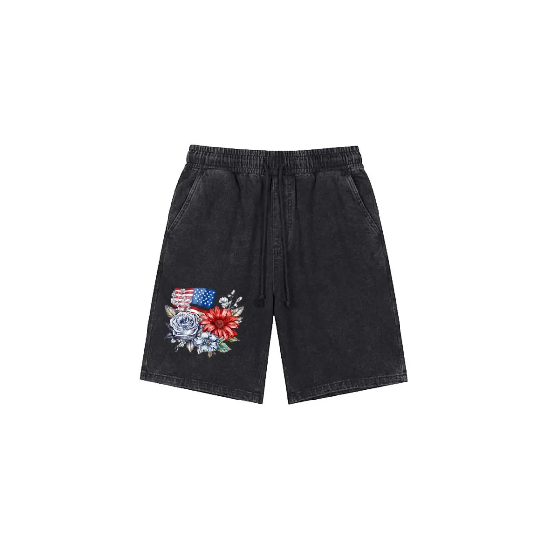 Men’s Vintage Wash Drawstring Shorts|350GSM DTG
