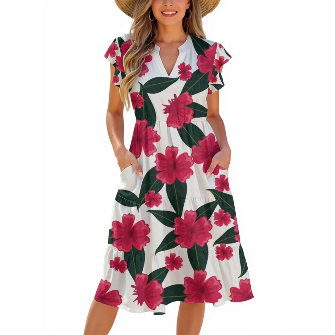 All-Over Print Women's Midi Dress