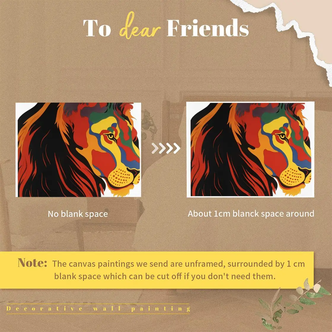 Decorative Canvas 3:4 (Horizontal version) Printed in USA