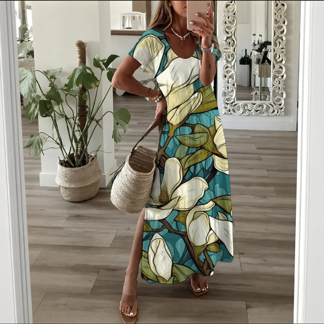All-Over Print Women's Long Dress