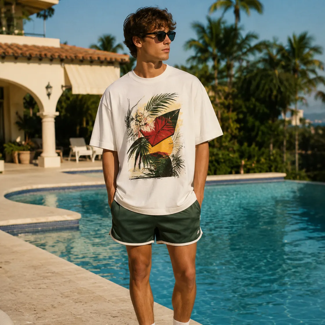 All-Over Print Men's Oversize Short Sleeve T-Shirt|180GSM COTTON
