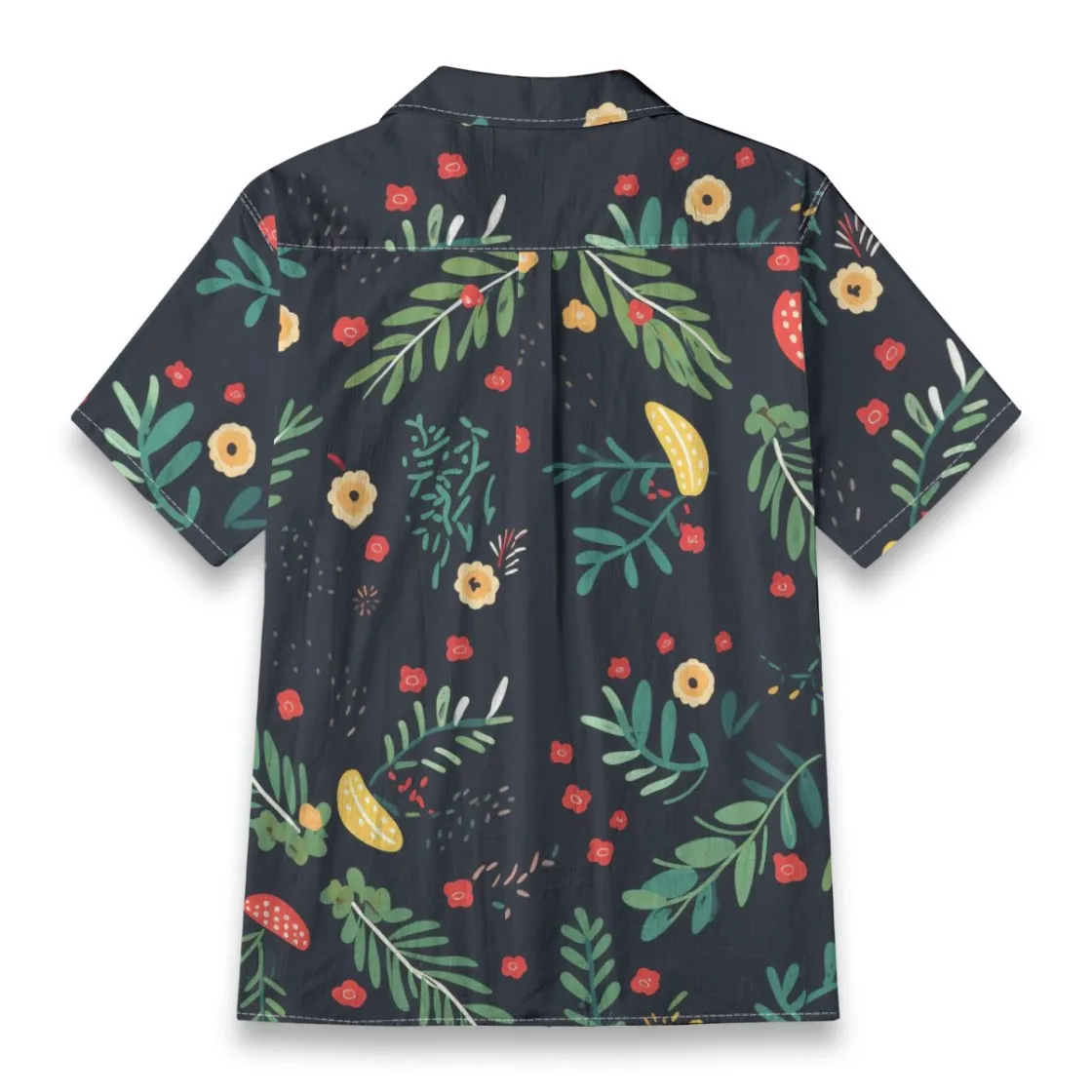 All-Over Print Men's Casual Hawaiian Short Sleeve Shirt | 140GSM Slub Cotton