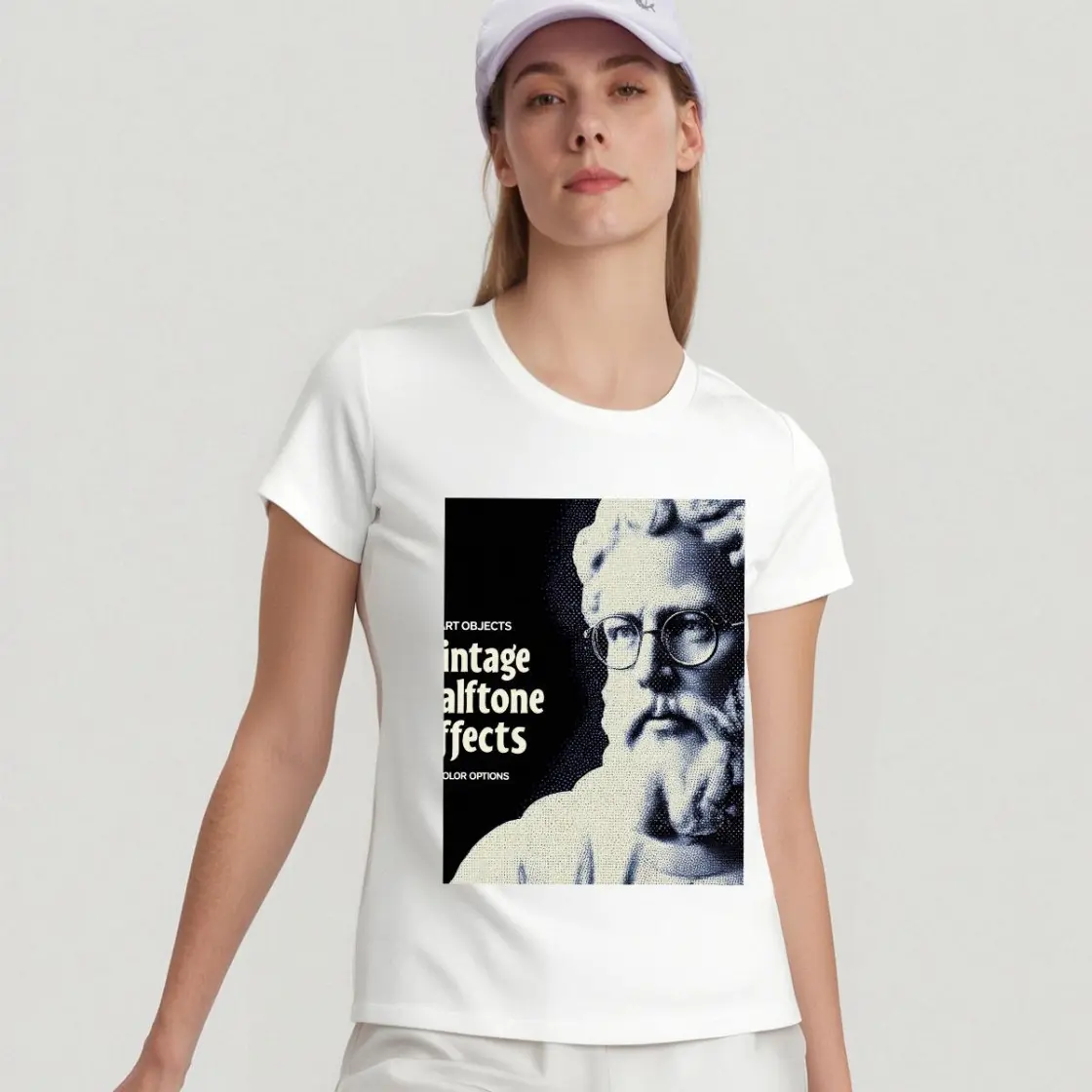 Women's Round-Neck Short-Sleeved T-Shirt Printed in USA|200GSM Cotton DTF
