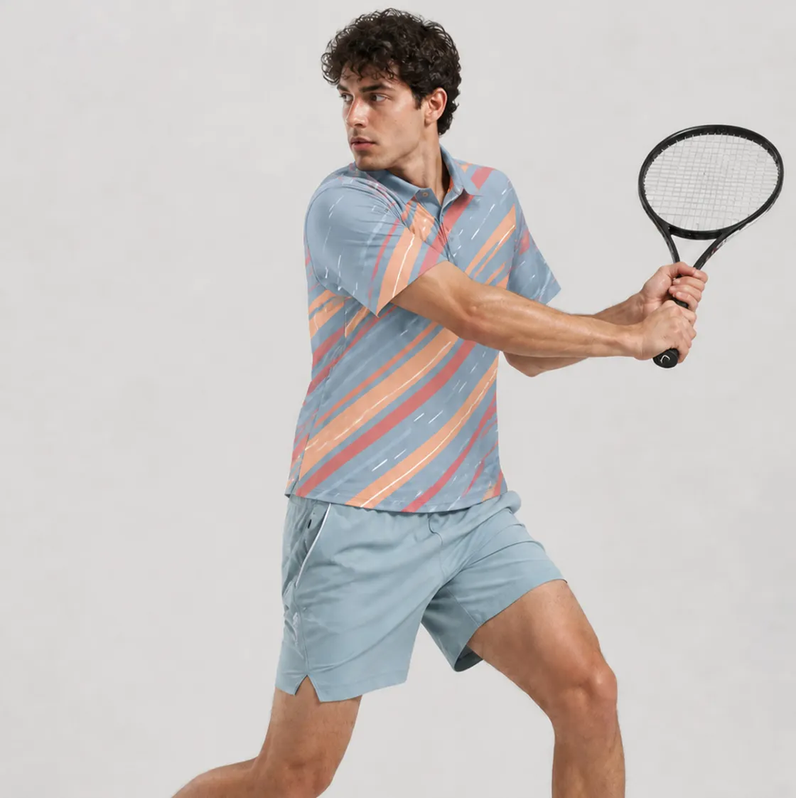 All-Over Print Men's Polo Shirt|Bonded Seam