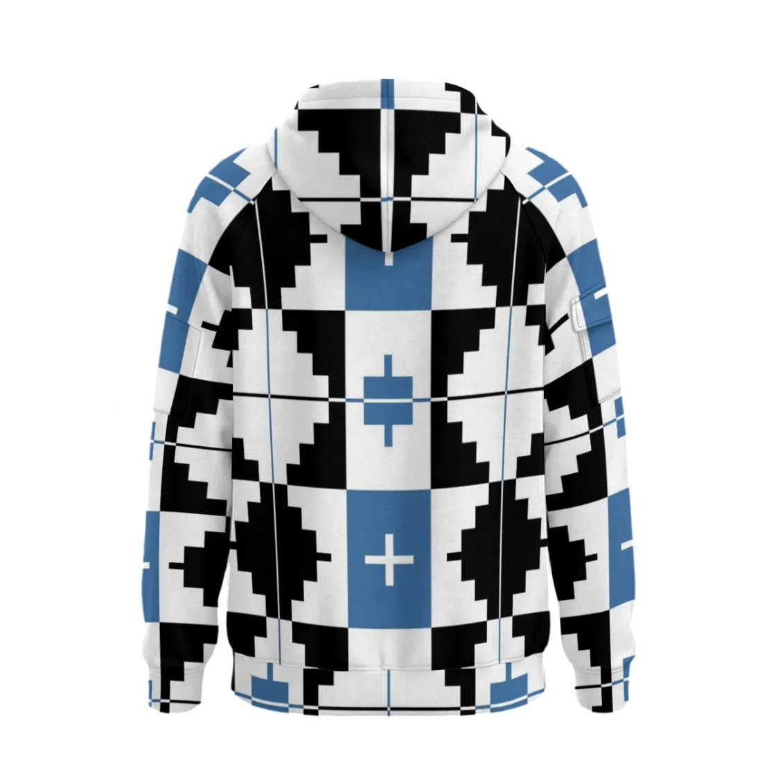 All-Over Print Men’s Fleece Half-Zip Hoodie With Arm Pockets