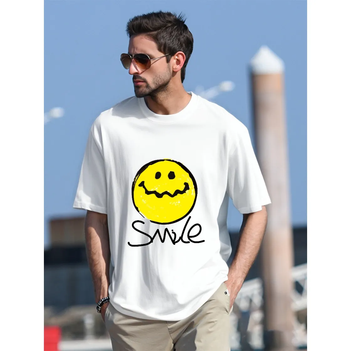 Men's T-Shirt Printed in USA|180GSM Front DTF
