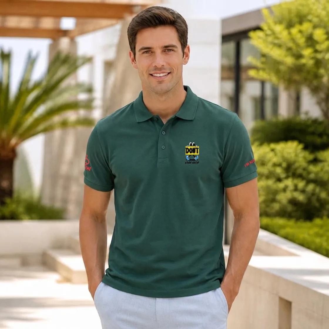 Men’s Heavyweight Cotton Polo Shirt|Embroidery