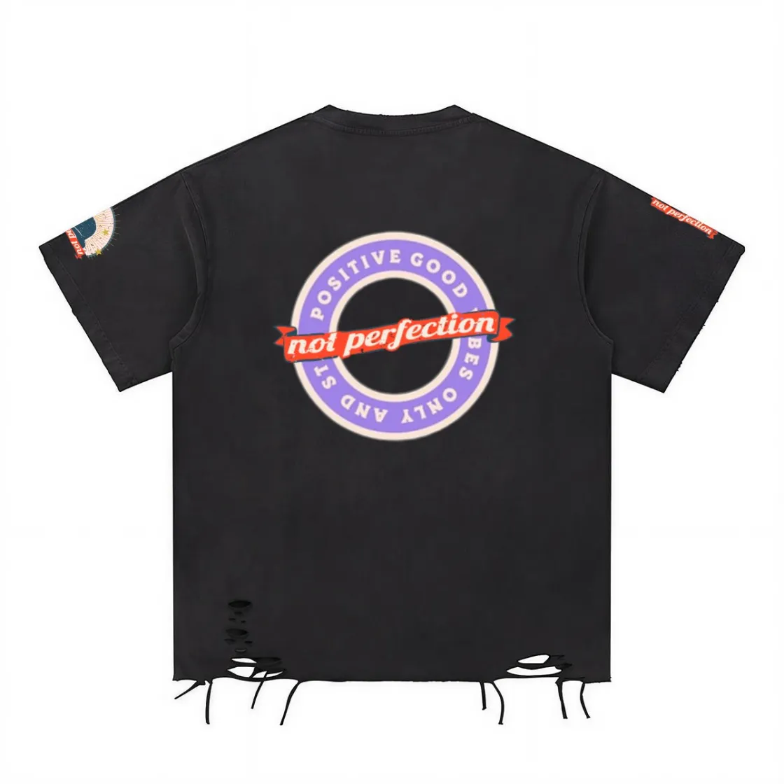 Men’s Distressed Washed Oversized T-Shirt|270GSM DTF