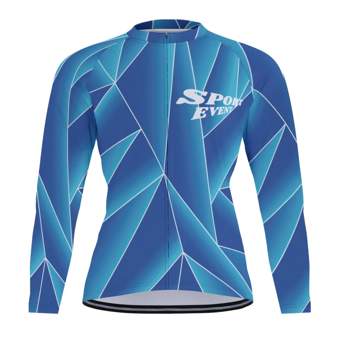All-Over Print Raglan Men's Cycling Jersey With Long Sleeve