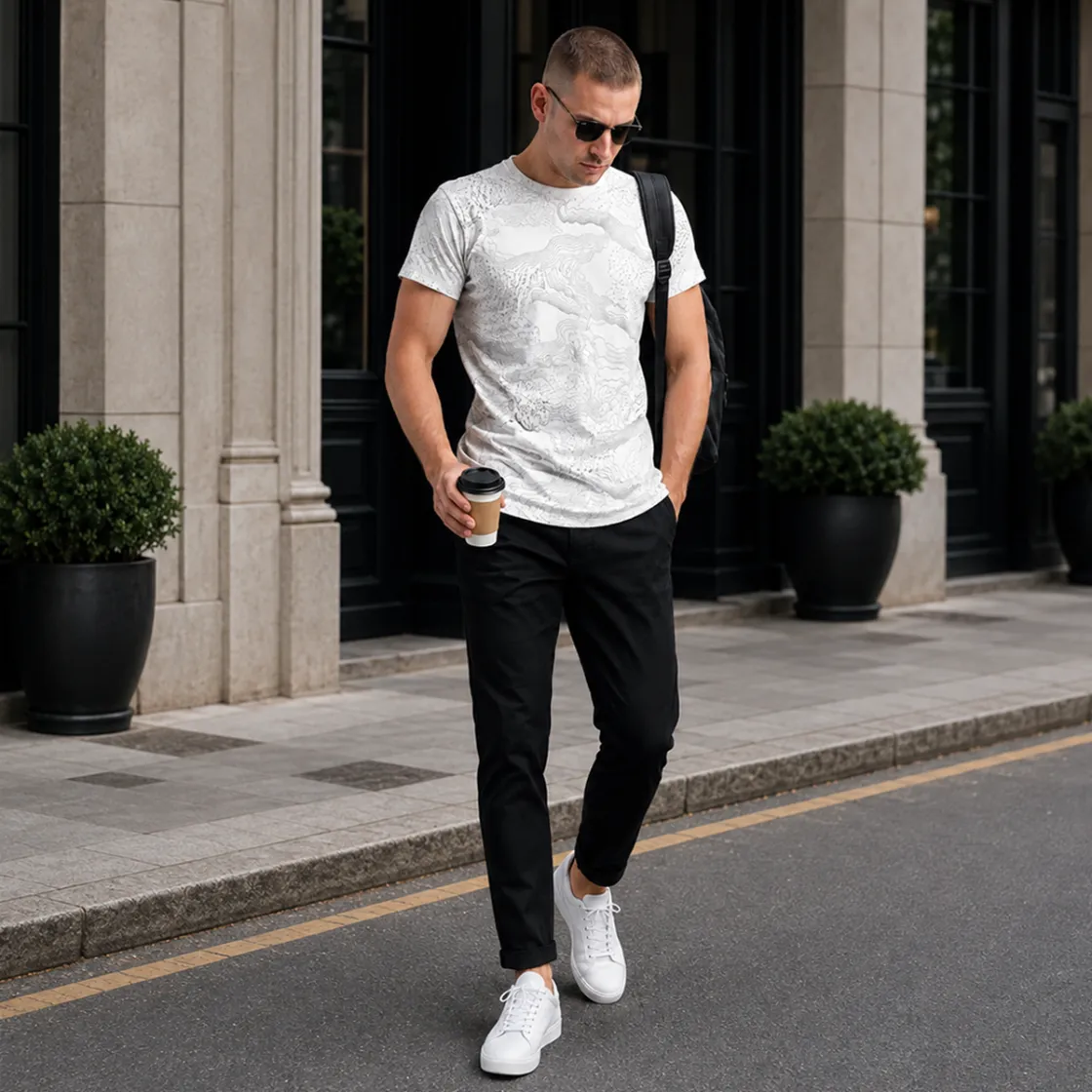 All-Over Print Men's O-Neck T-Shirt|Bonded Seam
