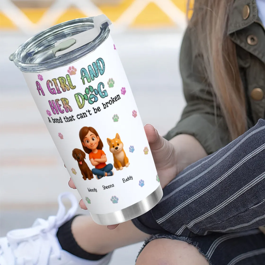 Custom 20OZ Tumbler With Sliding Lid Printed in USA