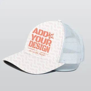 Unisex Trucker Hat With White Half-mesh