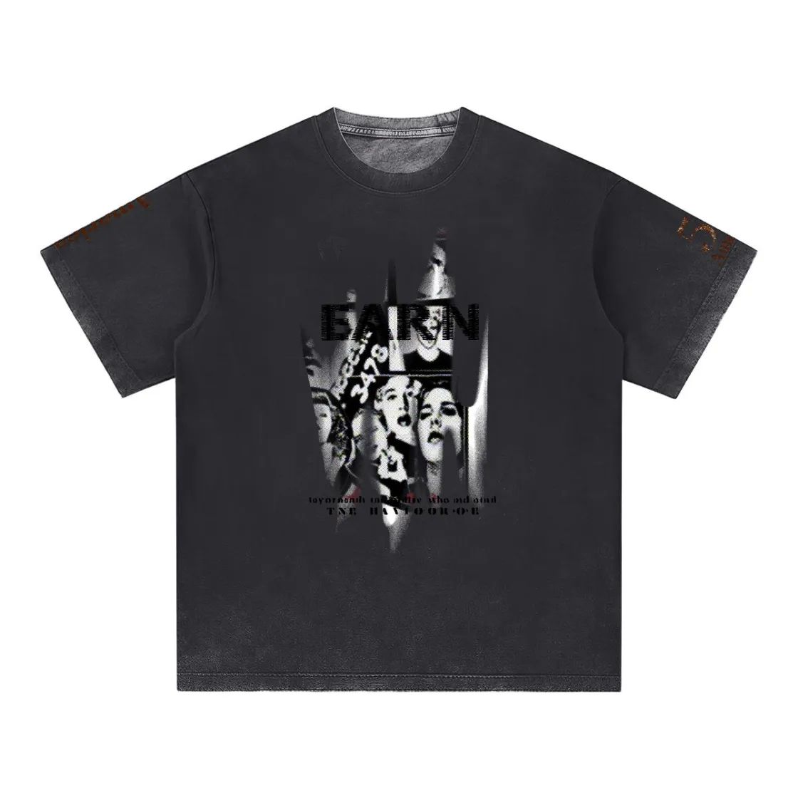 Men's Retro Heavyweight Washed T-shirt|Cotton DTG