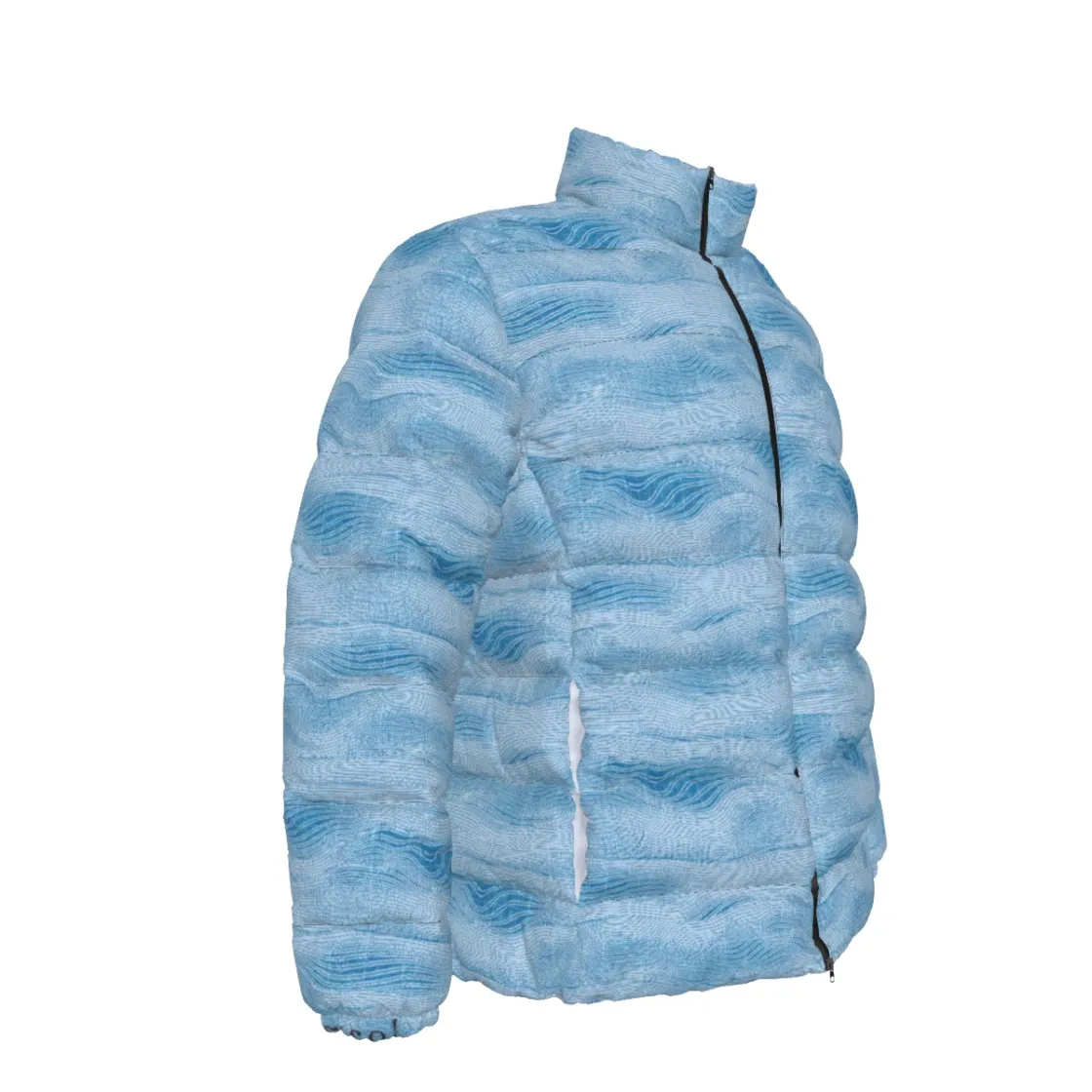 All-Over Print Unisex Stand collar slim down jacket
