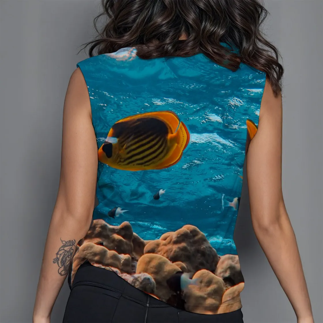 All-Over Print Women's Round Sleeveless T-Shirt