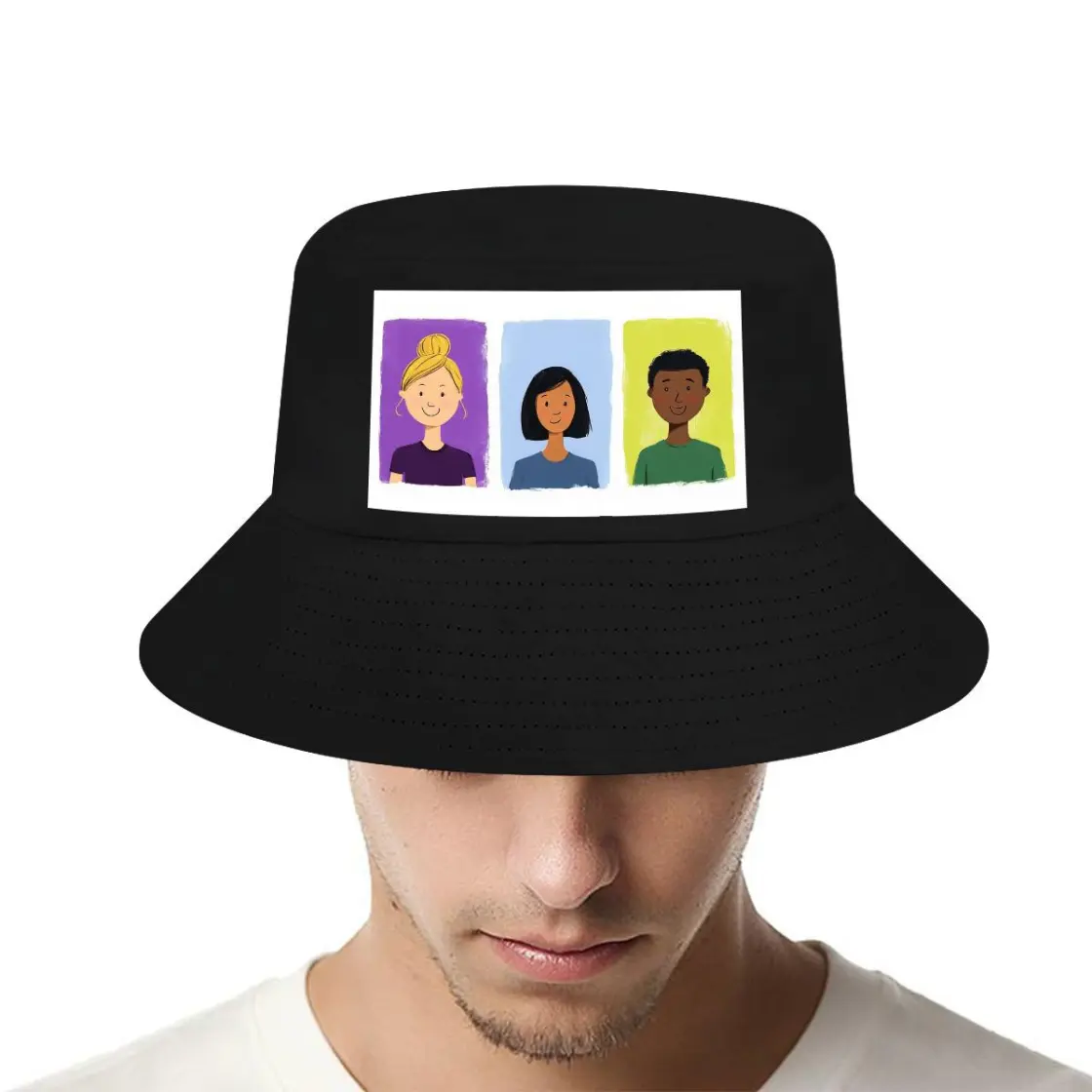 Adult Double Layer Bucket Hat Printed in USA DTF