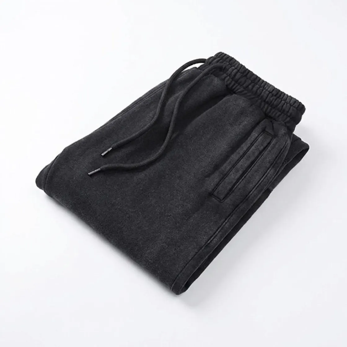 Heavyweight Fleece-Lined Washed Jogger Pants for Men|355GSM DTG
