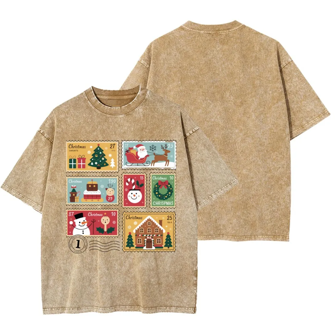 Unisex Heavyweight Washed T-shirt Printed in USA|250GSM Cotton DTG Front