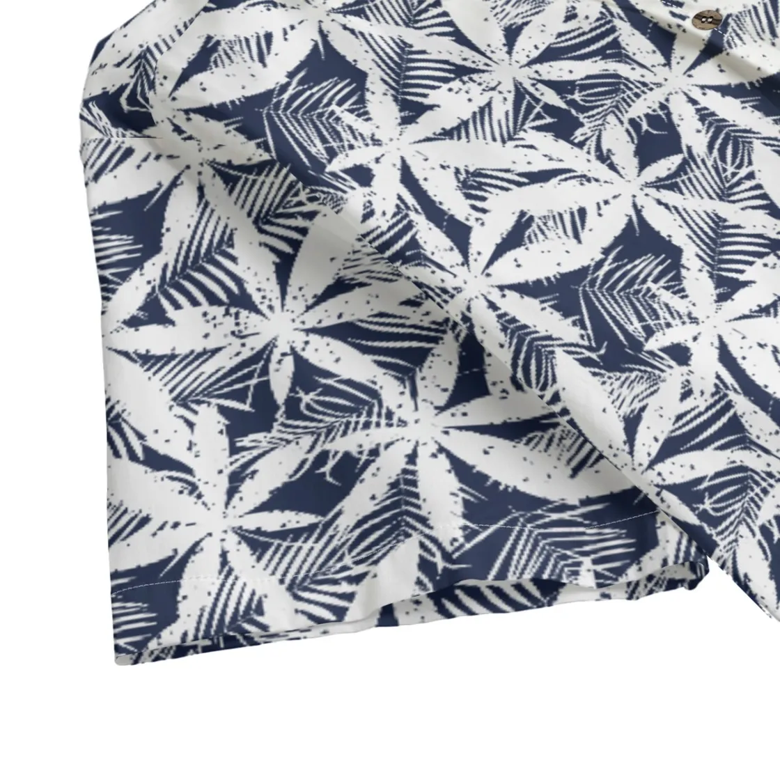 All-Over Print Men's Hawaiian Shirt With Button Closure |115GSM Cotton poplin