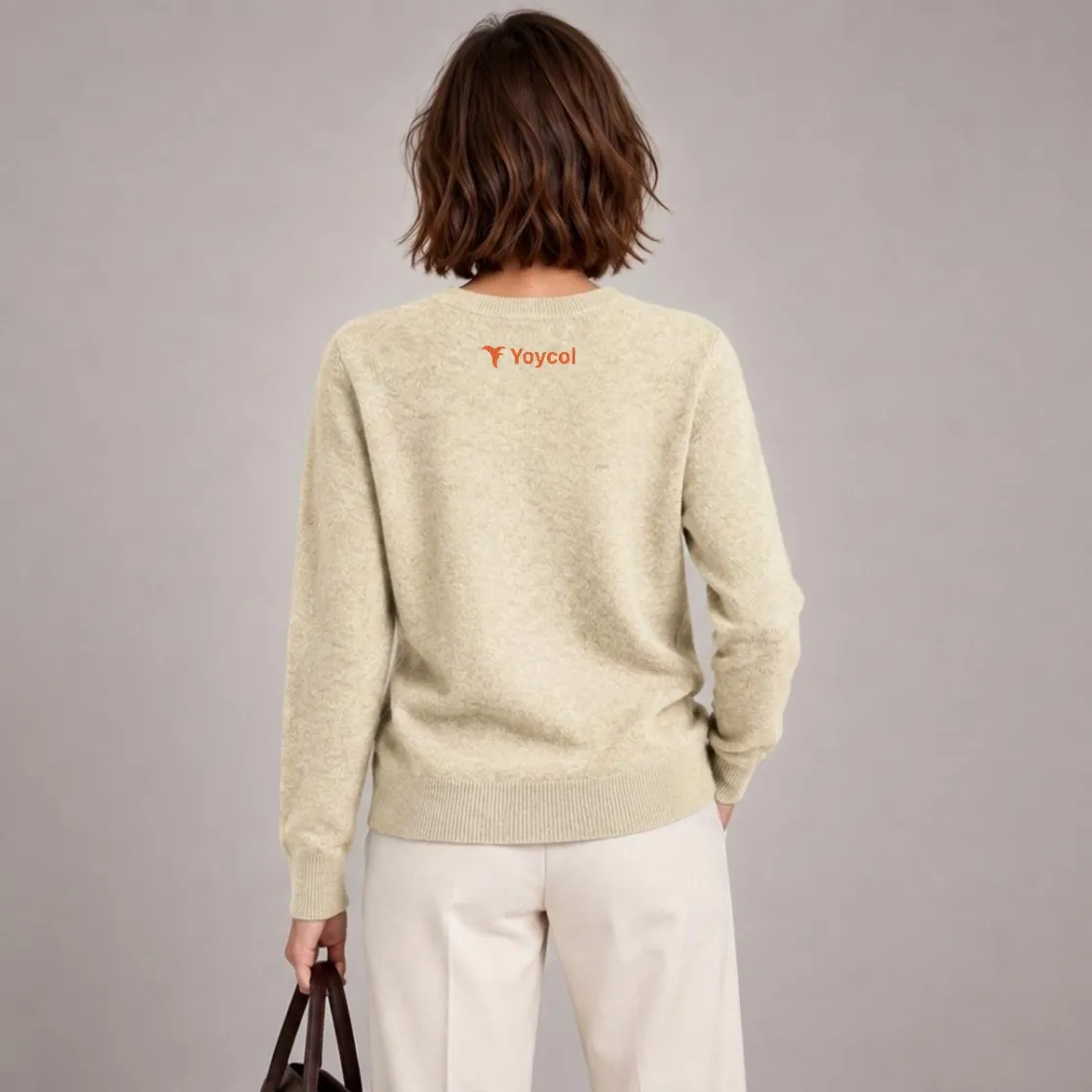 Unisex Soft Wool-Blend Crewneck Knit Sweater|Embroidery