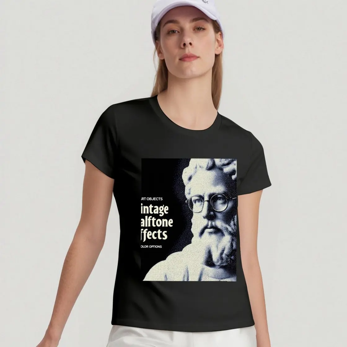 Women's Round-Neck Short-Sleeved T-Shirt Printed in USA|200GSM Cotton DTF
