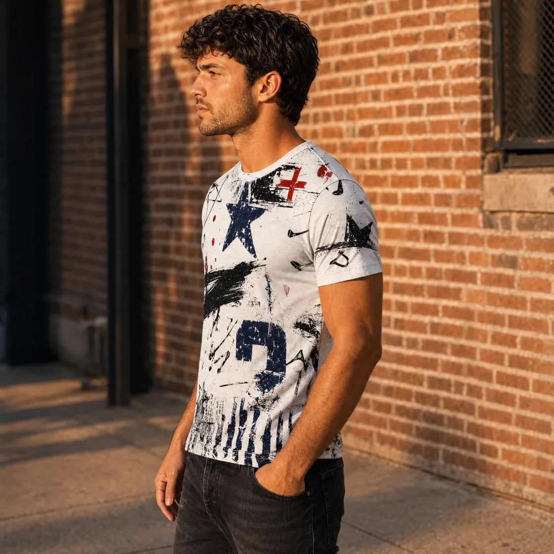 Eco-friendly All-Over Print Men's Short Sleeve T-shirt