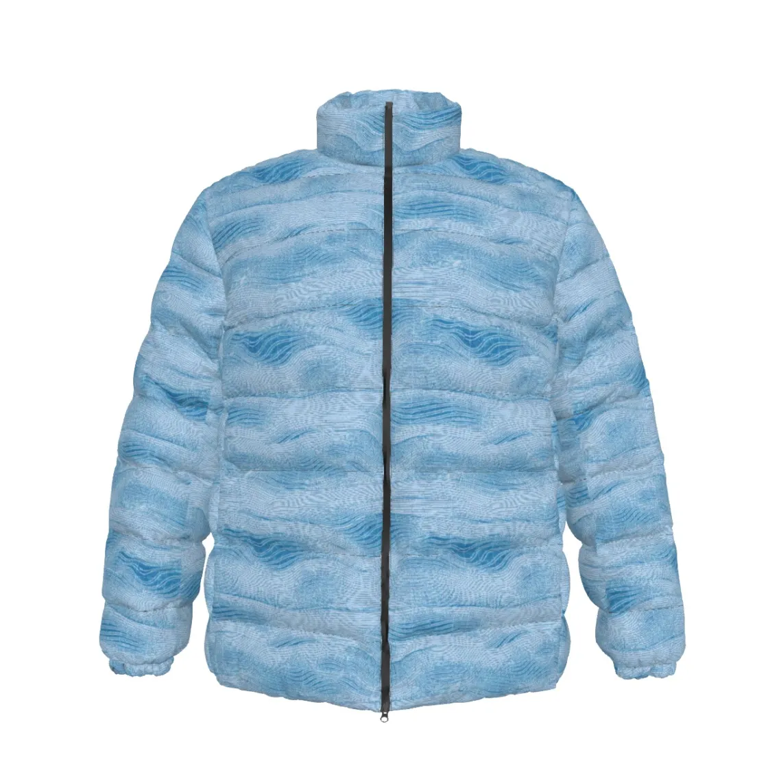All-Over Print Unisex Stand collar slim down jacket
