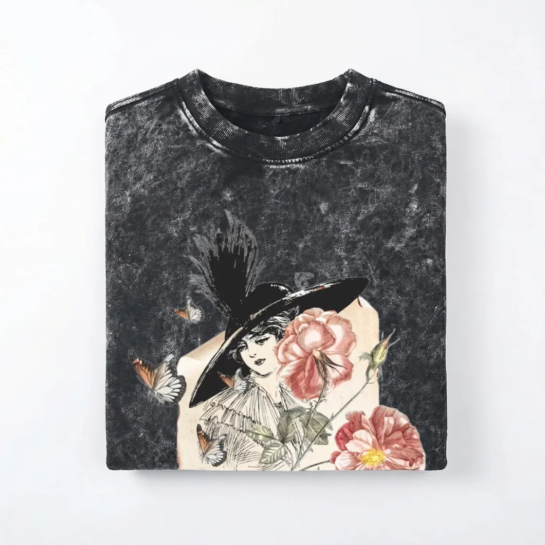 Men’s Distressed Vintage Wash Sweatshirt|360GSM DTF