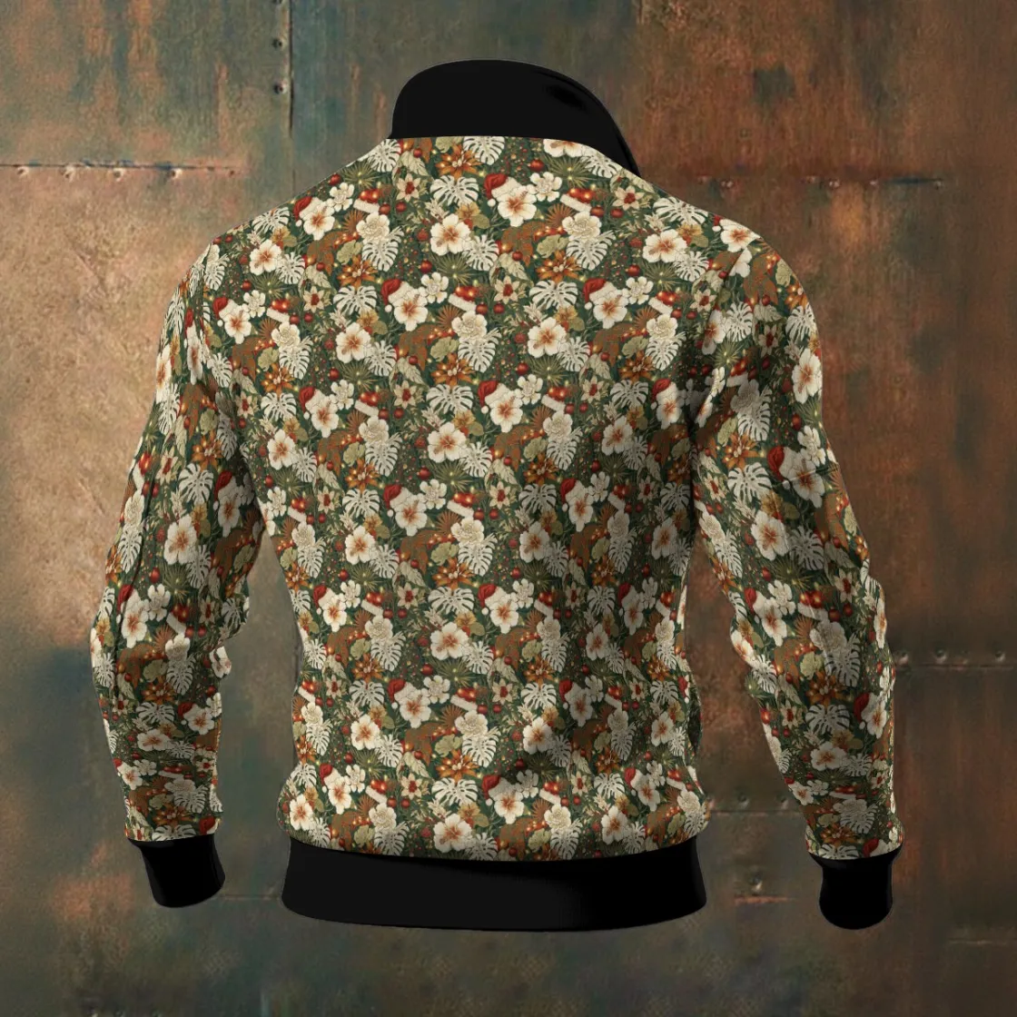 All-Over Print Men's Thick Knit Fleece Jacket