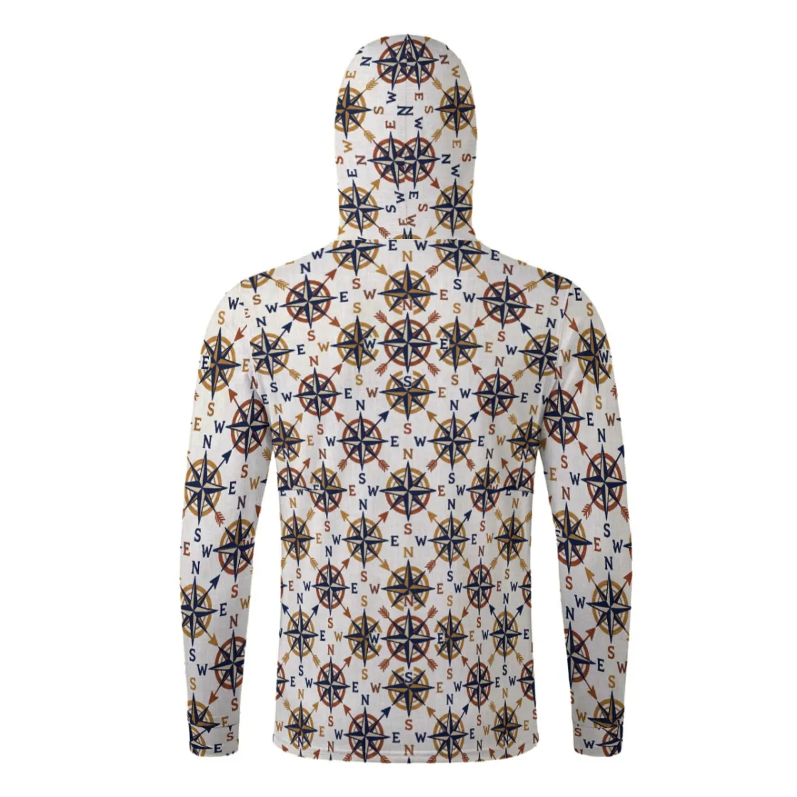 All-Over Print Men’s Sun Protection Hoodie with Face Cover and Thumb Holes