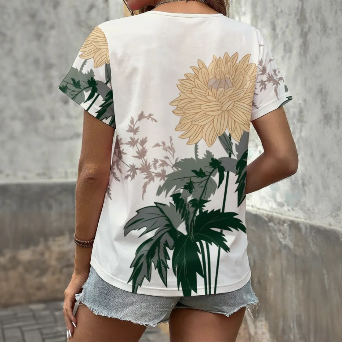 All-Over Print Women's V-neck T-Shirt