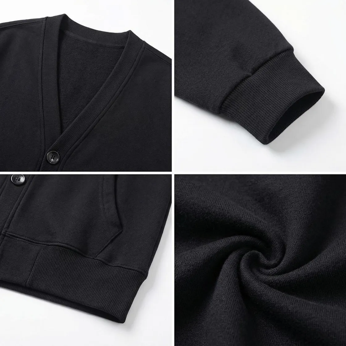 Men's Relaxed Button-Front Cotton Cardigan Jacket|360GSM DTG