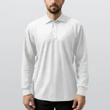 All-Over Print Men's Long Sleeve Polo Shirt