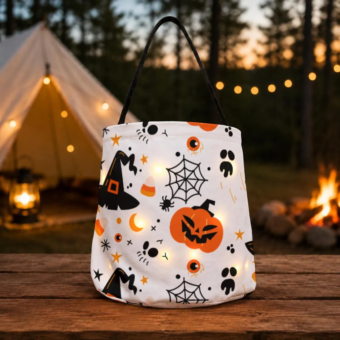 All-Over Print LED-Illuminated Bucket Bag