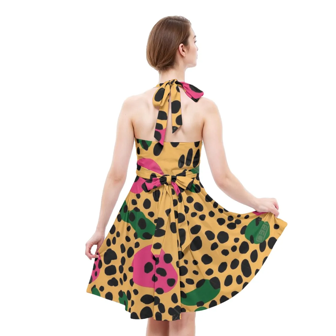 All-Over Print Women’s Halter Skater Dress