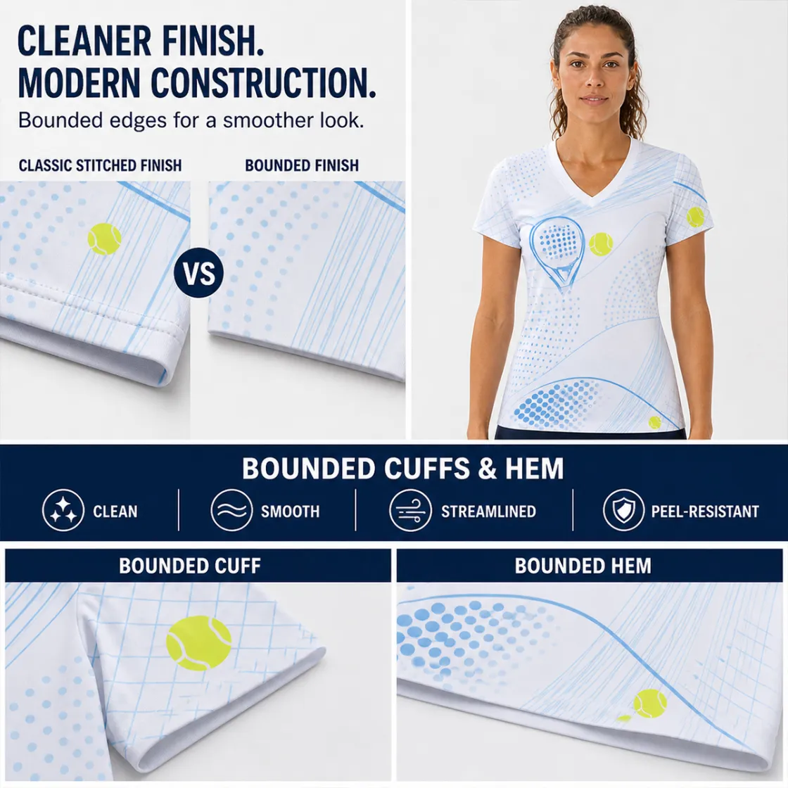 All-Over Print V-neck Women's T-shirt|Bonded Seam
