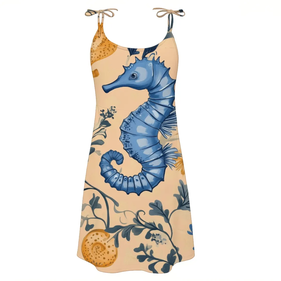 All-Over Print Women's Beach Tie Dress