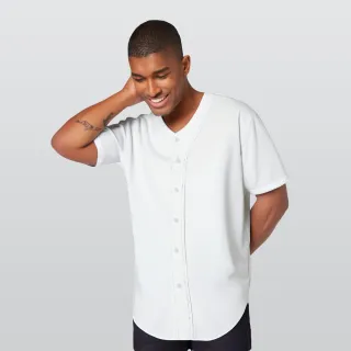 All-Over Print Men's Short Sleeve Baseball Jersey With Pinstripes