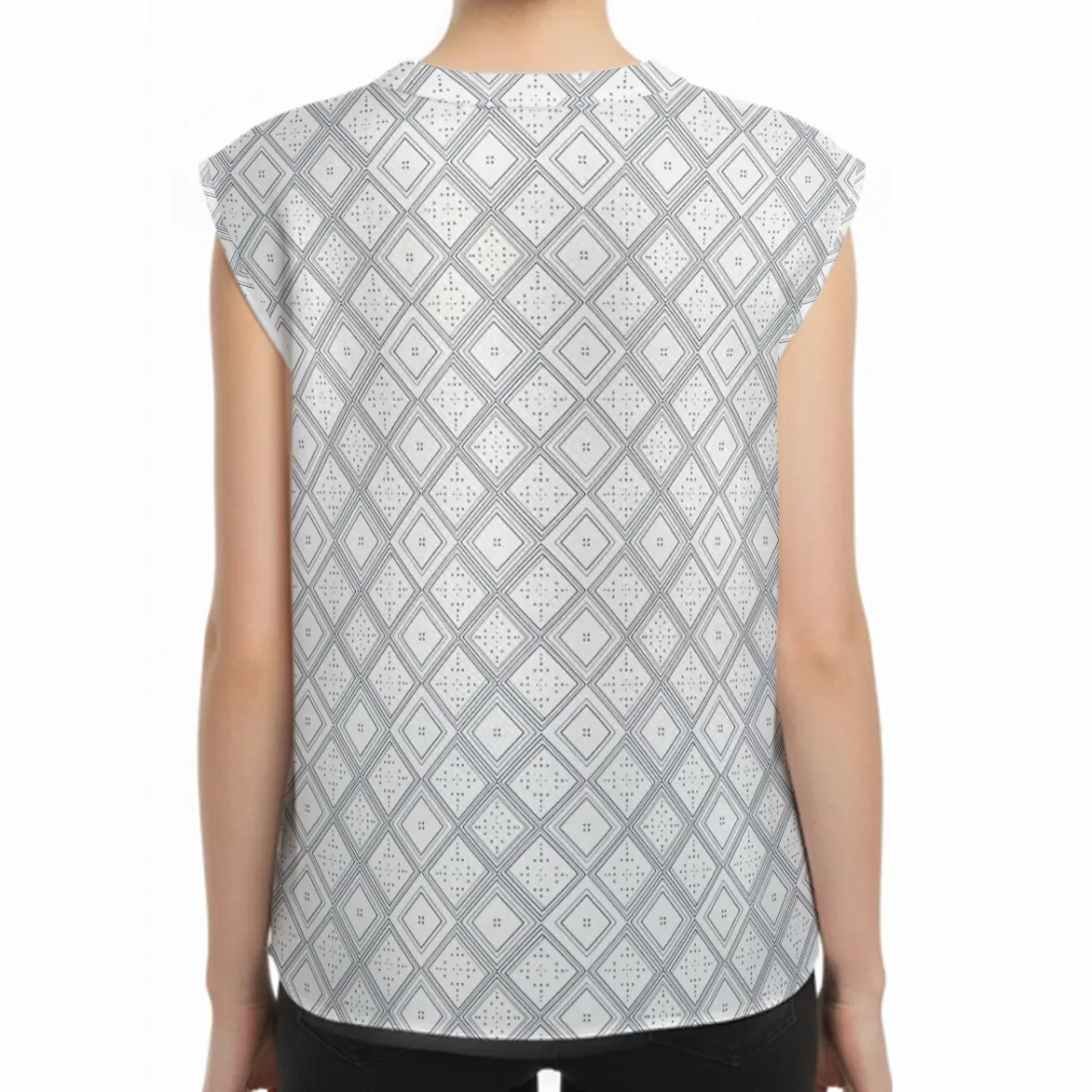 All-Over Print Women’s Sleeveless Blouse