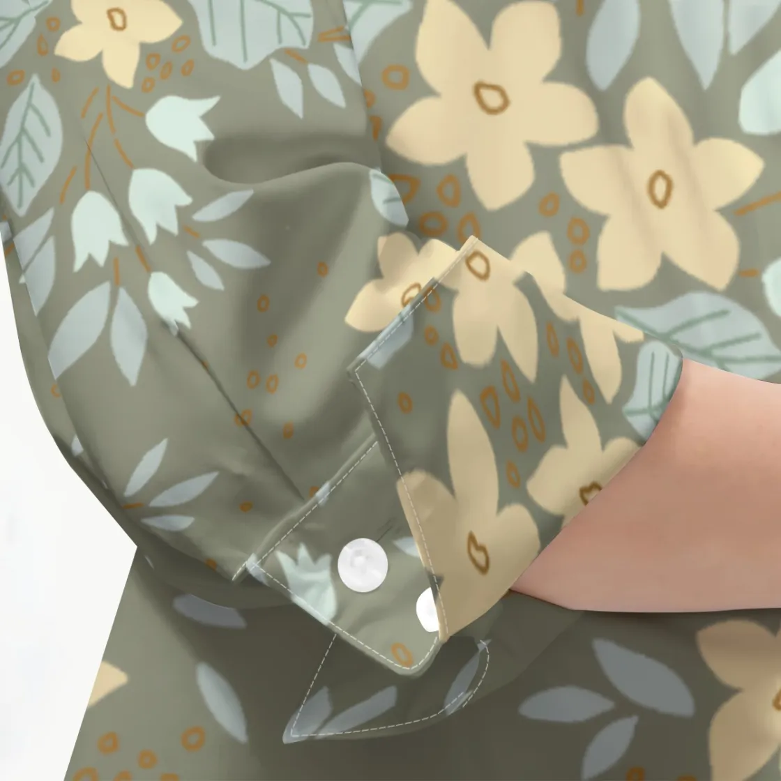 All-Over Print Women's Mid-Length Sleeve Shirt